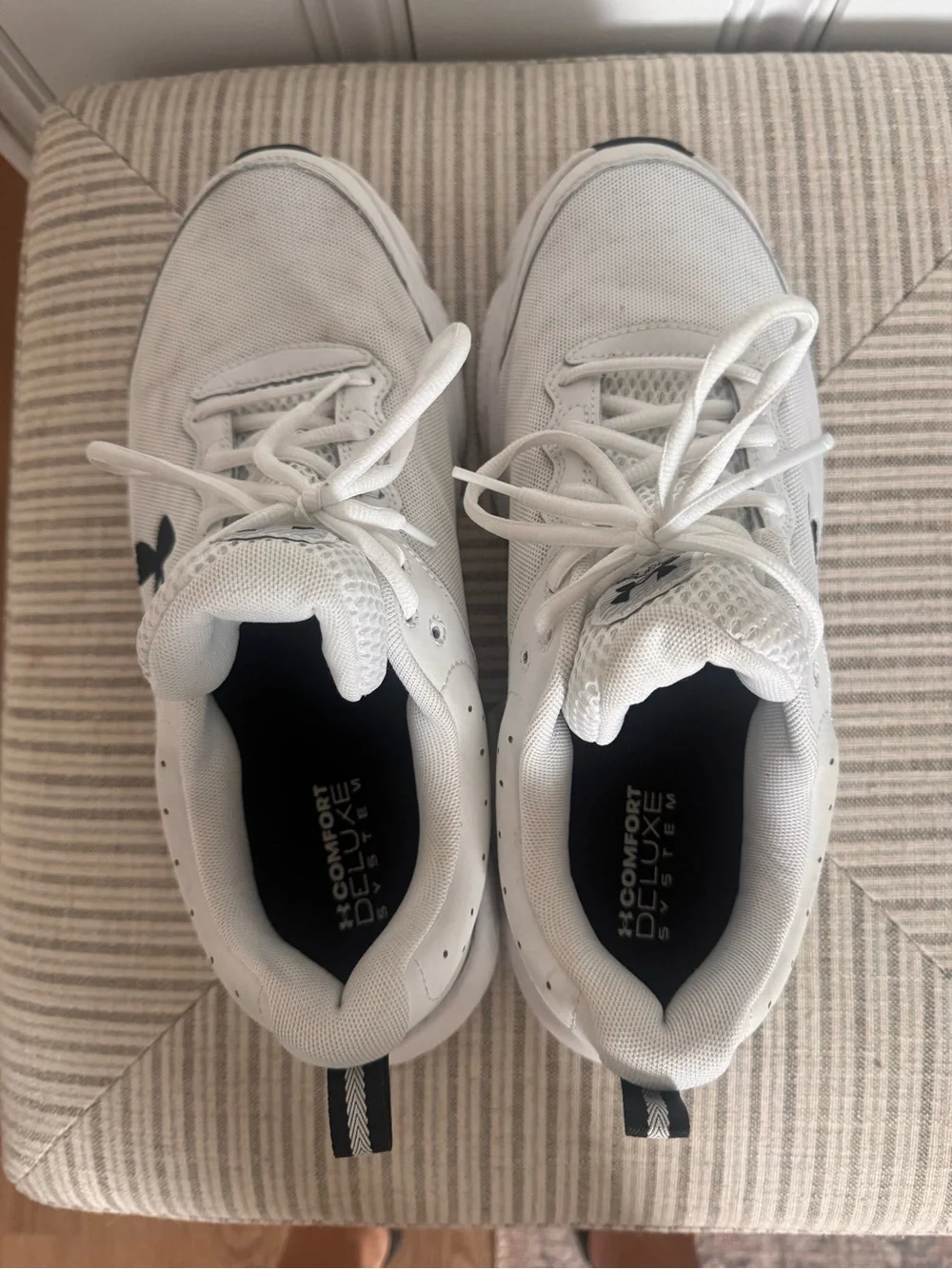 Under Armour Men’s White and Black Running Shoes